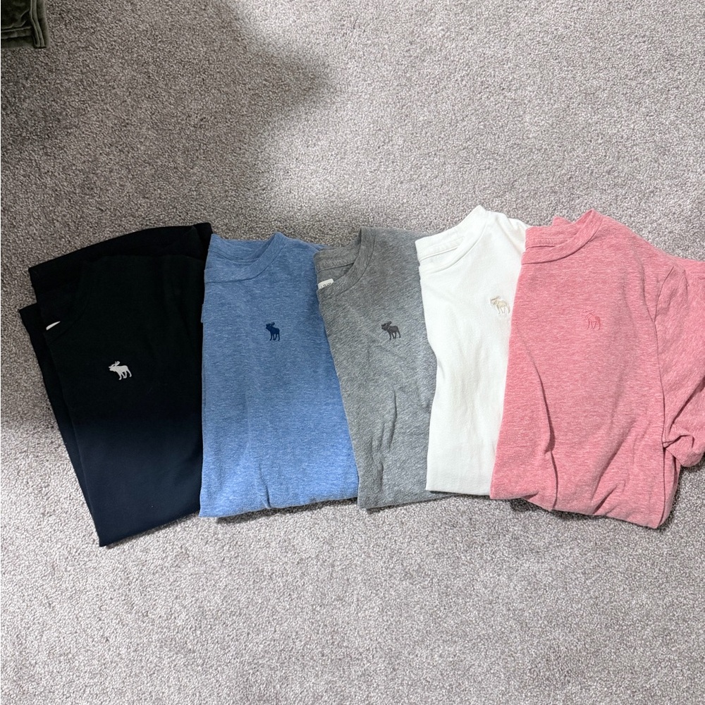 Abercrombie Kids Short Sleeve Tees - Black, Blue, Gray, White, Pink